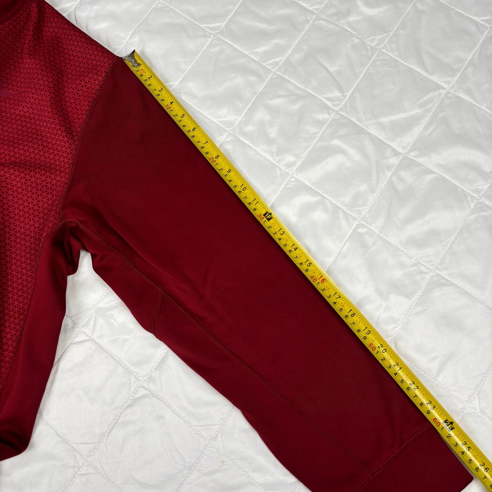 Nike Therma-FIT Full Zip Hoodie Maroon Geometric Pattern Mens XXL Athletic - Picture 14 of 14